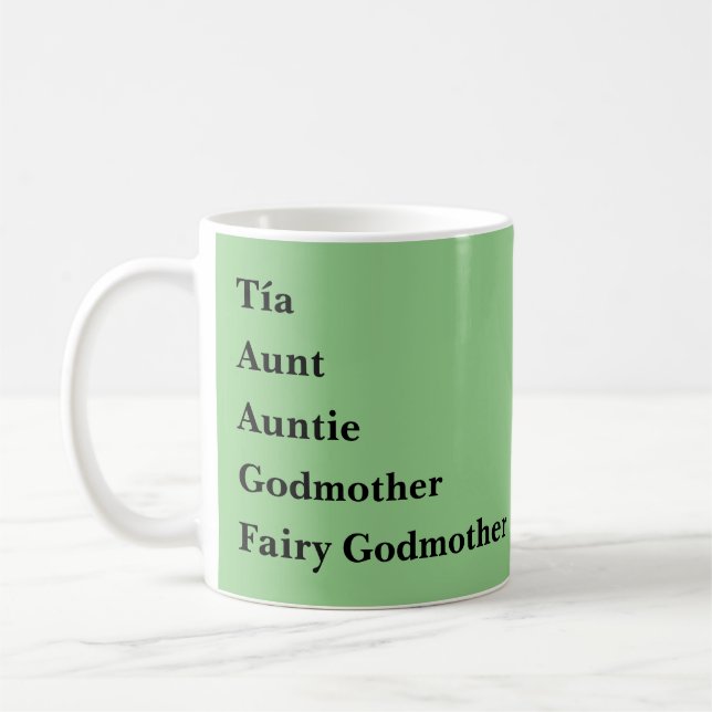Mug Tante tante Godmother de Tia (Gauche)