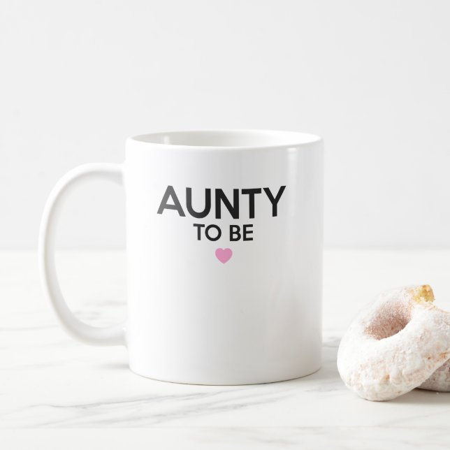 Mug Tante To Be Cute Print pour des baby showers (Avec donut)
