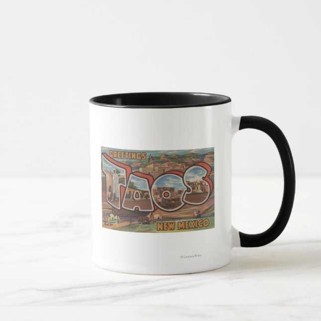 Mug Taos, Nouveau-MexiqueGrandes lettres ScènesTaos, N (Droite)