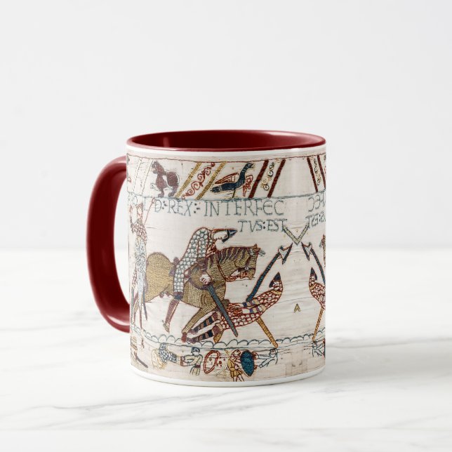 Mug TAPESTRE BAYEUX Mort du roi Harold à la bataille (Devant gauche)