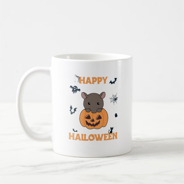 Mug Tapir En Citrouille Cute Tapire Happy Halloween (Gauche)