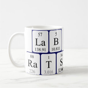 Mug Tapis de nom de table périodique Lab Rats