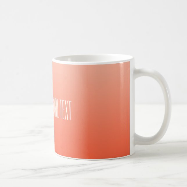 Mug Tapis de texte personnalisé Dégradé (Droite)