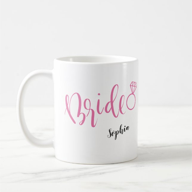 Mug Tapis d'épouse à écriture personnalisée (Gauche)