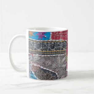 Mug Tapis en Patchwork coloré Détails du closeup