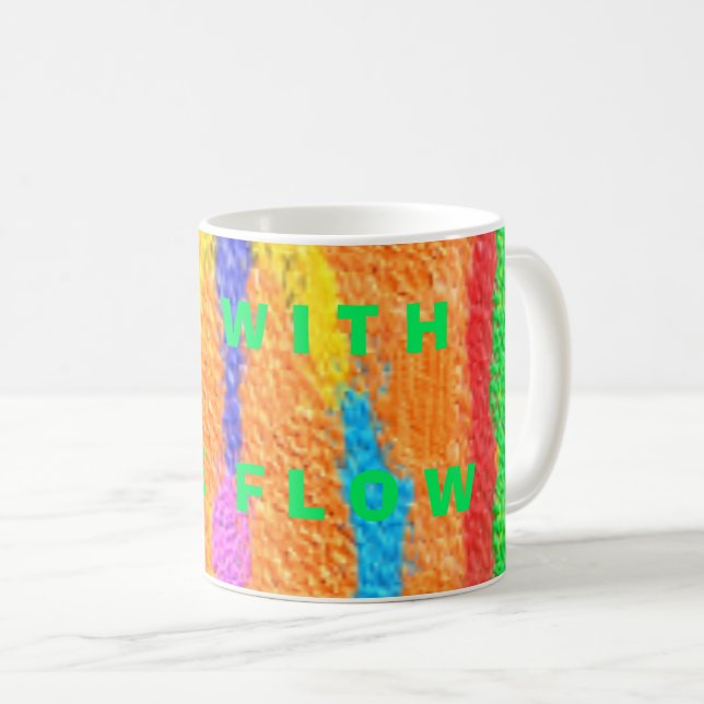 Mug Tapis et chiffons Art pur abstrait suprême (Devant droit)
