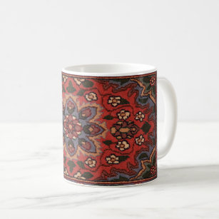 Mug Tapis floral de tapis oriental d'antiquité persan 