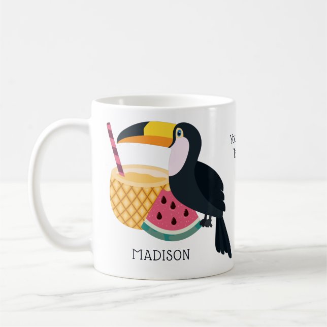Mug Tapis Toucan Illustration (Gauche)