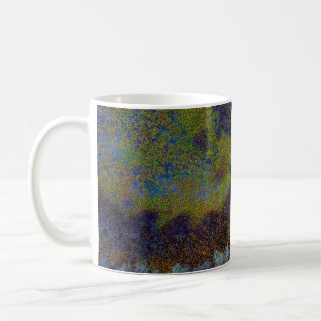Mug Tapis vert, bleu et marron (Gauche)