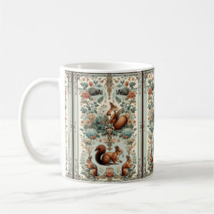 Mug Tapisserie d'écureuil de la forêt victorienne