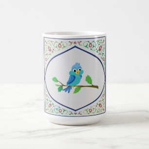 Mug Tapisserie d'oiseau bleu mignon