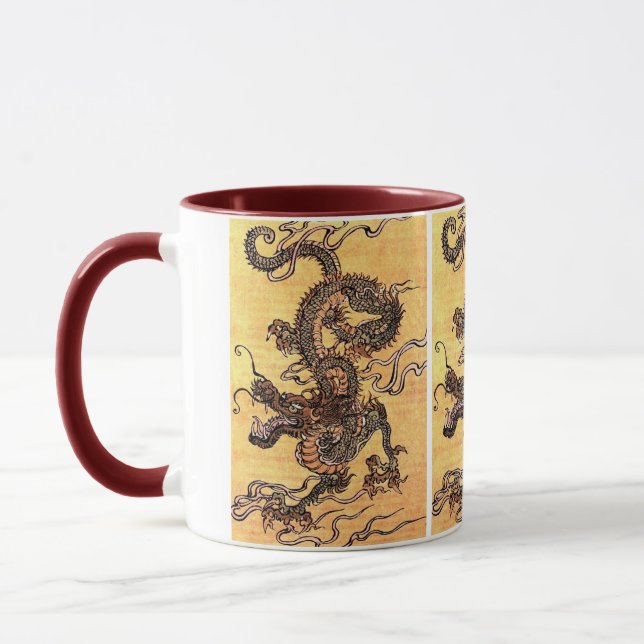 Mug Tapisserie Dragon vintage Musique céramique (Gauche)