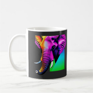 Mug Tapisserie éléphant vibrant Dessous de verre en ve