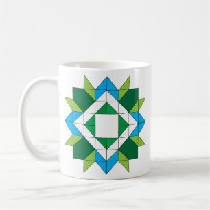 Mug Tapisserie géométrique moderne étoile mosaïque ble