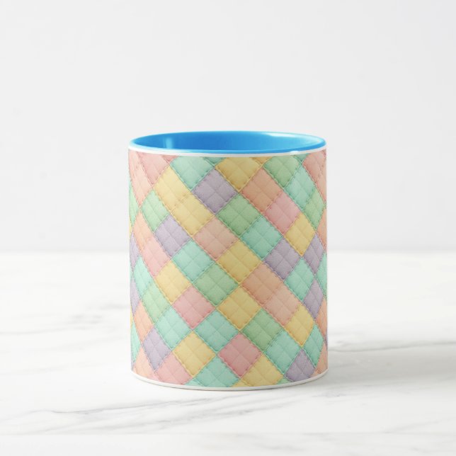 Mug Tapisserie vintage patchwork printanier/Pâques col (Centre)