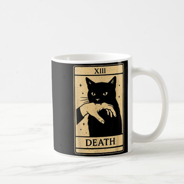 Mug Tarot Card Black Cat Occult Witchy Black Cat Tarot (Droite)