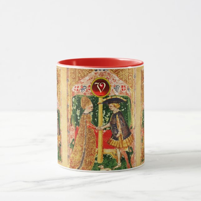 MUG TAROTS DE RENAISSANCE ANTIQUE, MONOGRAMME GEM DES  (Centre)