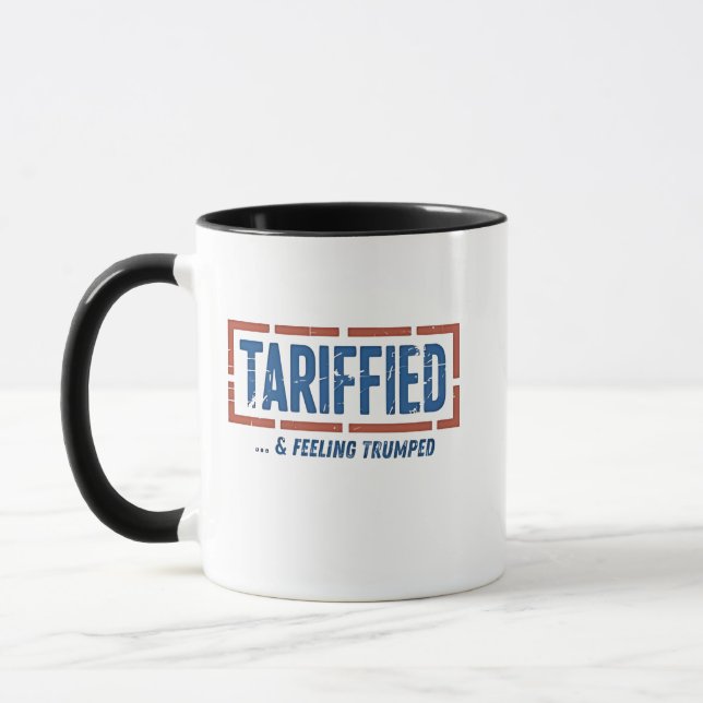 Mug Tarrfied & Sentiment Trump amusé Anti Trump (Gauche)