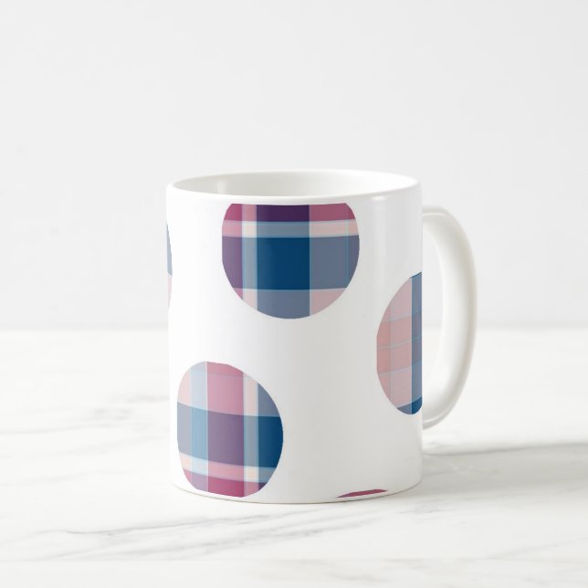 Mug Tartan à pois (Devant droit)