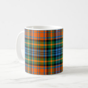 Mug Tartan Clan Murray Plaid Orange Blue Check