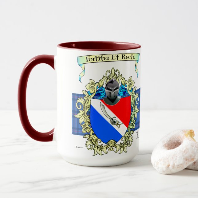 Mug Tartan & Crest Elliott (Avec donut)