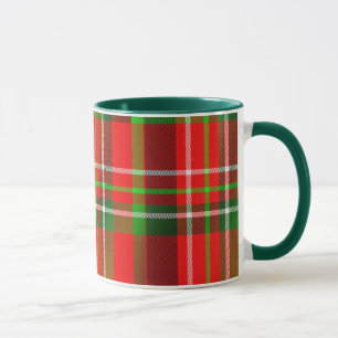 Mug Tartan de Noël Motif rouge/vert plaid