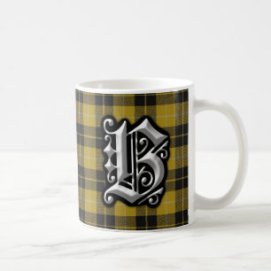 Mug Tartan de robe de monogramme de la lettre B de