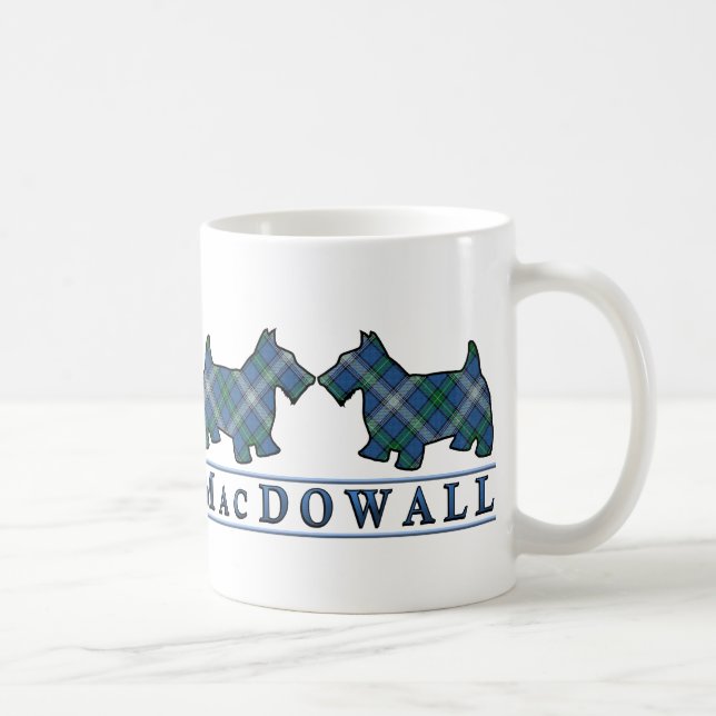 Mug Tartan du Clan MacDowall Chiens Scottie Écossais (Droite)