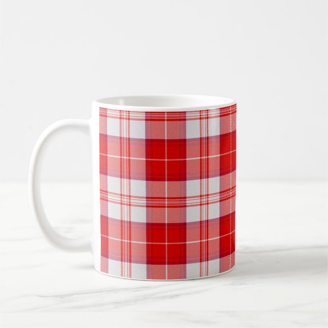 Mug Tartan Écossais Clan Rouge Menzies (Gauche)