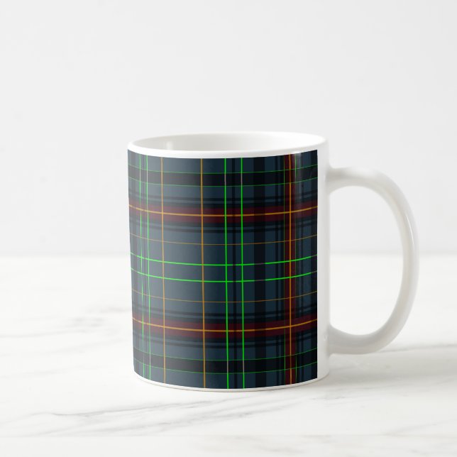 Mug Tartan en bleu, orange, vert... (Droite)