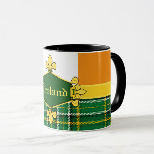 Mug Tartan national irlandais, drapeau, Personnaliser