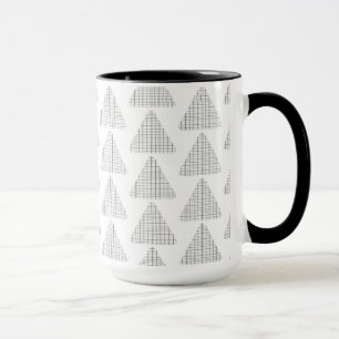 Mug Tartan Triangles Gris