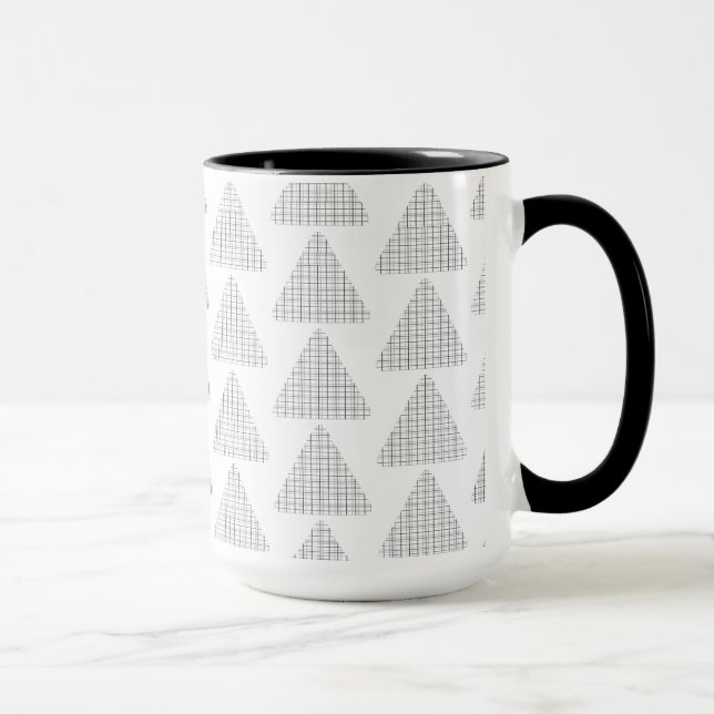 Mug Tartan Triangles Gris (Droite)