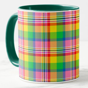 Mug Tartan vert rose