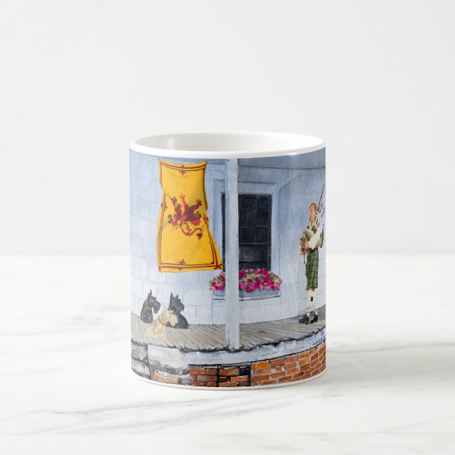 Mug Tartans Écossais Drapeau de l'Écosse Cornemuseux (Centre)