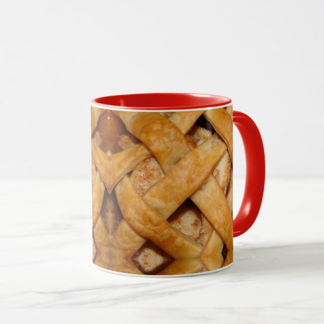 Mug Tarte à tarte à la pomme croûte rouge brun (Devant droit)