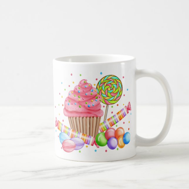 Mug Tartes de bonbon à lucette de sucrerie de petit (Droite)