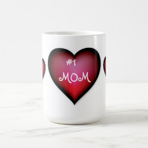 Mug Tasse/#1 Maman avec des cœurs
