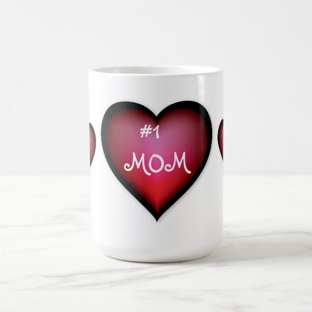 Mug Tasse/#1 Maman avec des cœurs (Centre)