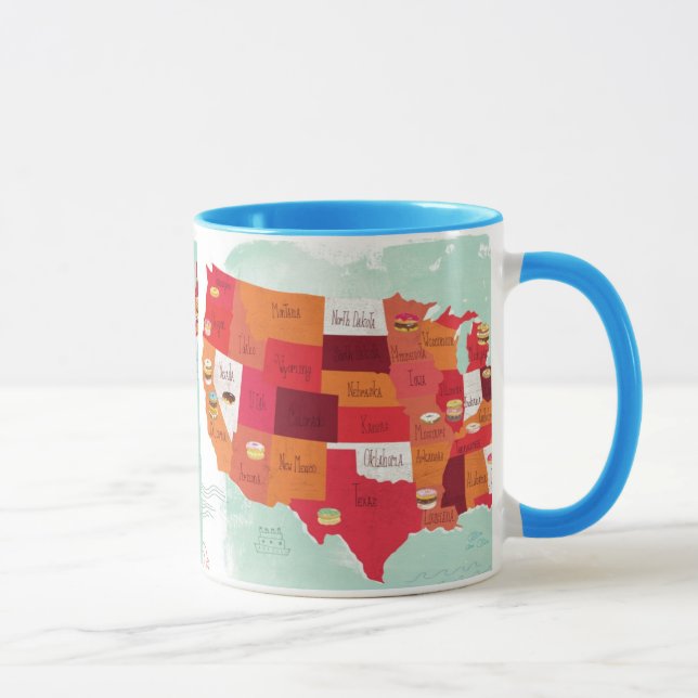 Mug tasse, beignet, Etats-Unis, état (Droite)