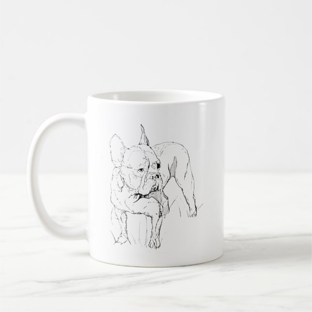 Mug Tasse Bouledogue Français - Illustration de Ch (Gauche)