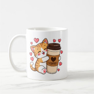 Mug Tasse Chat Mignon qui Fait un Câlin