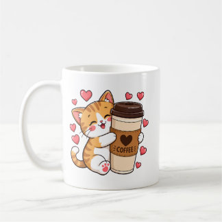 Mug Tasse Chat Mignon qui Fait un Câlin