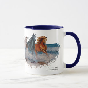Mug Tasse, chevaux dans le surf II