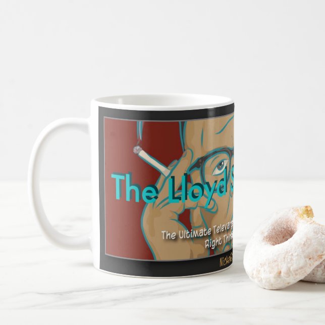 Mug "Tasse de café de l'exposition d'employé de Lloyd" (Avec donut)