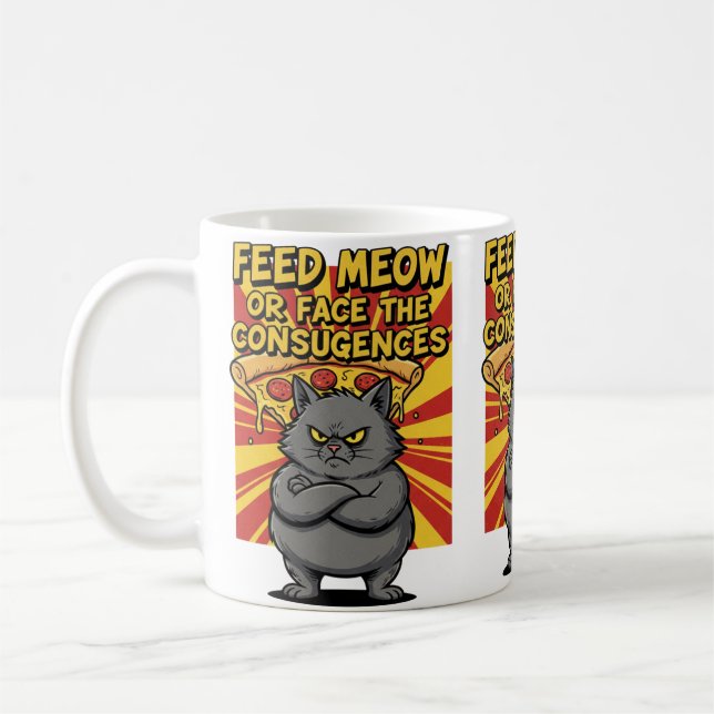 Mug "Tasse Drôle de Pizza – Tranche de Bonheur pour le (Gauche)