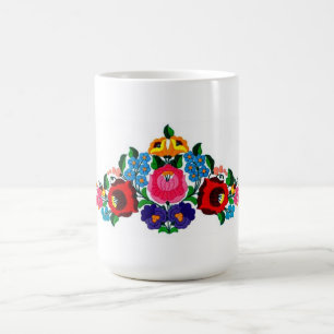 Mug tasse, Hongrois, broderie, kalocsai