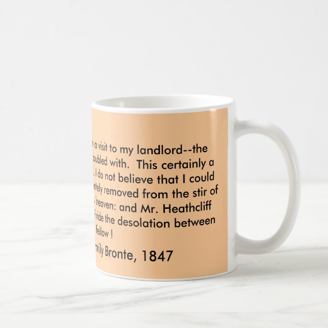 Mug Tasse, les Hauts de Hurlevent par Emily Bronte, (Droite)