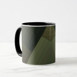 Mug Tasse, Patchwork, combiné, olive, vert, rayé
