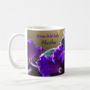 Mug Tasse Personnalisé Dame Violette Africaine